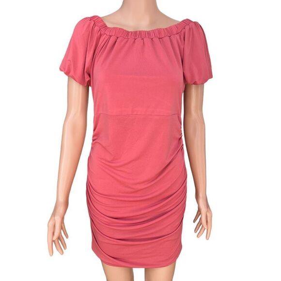 Kimi + Kai Maternity "Becka" Convertible Shoulder Ruched Dress size S NWOT - Picture 4 of 10